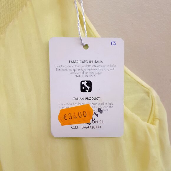 TODAY FASHION 100% Silk Ibiza Sun Dress with Adjustable Sraps in Pastel Yellow - Picture 5 of 12